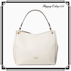 ♠️ kate spade ♠️ Kat Pebbled Leather Shoulder Bag, Parchment